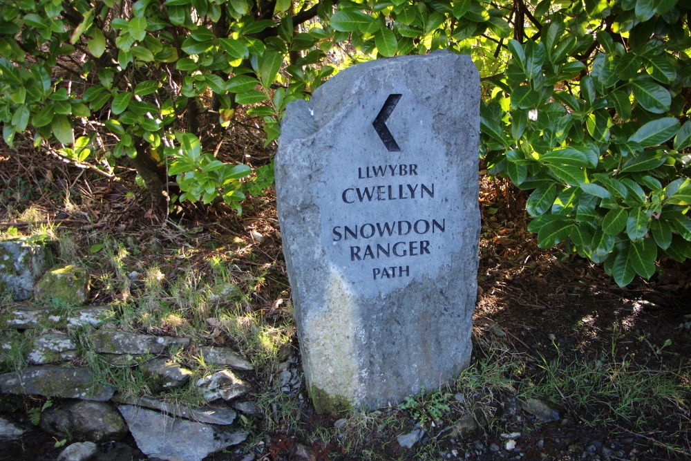 Sign for Snowdon Ranger Path
